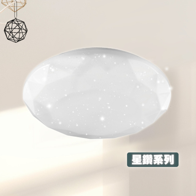 樂亮 輕快裝 LED 吸頂燈｜星鑽系列