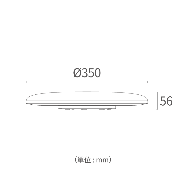 30W雲朵吸頂燈尺寸：直徑350 × 高56 mm